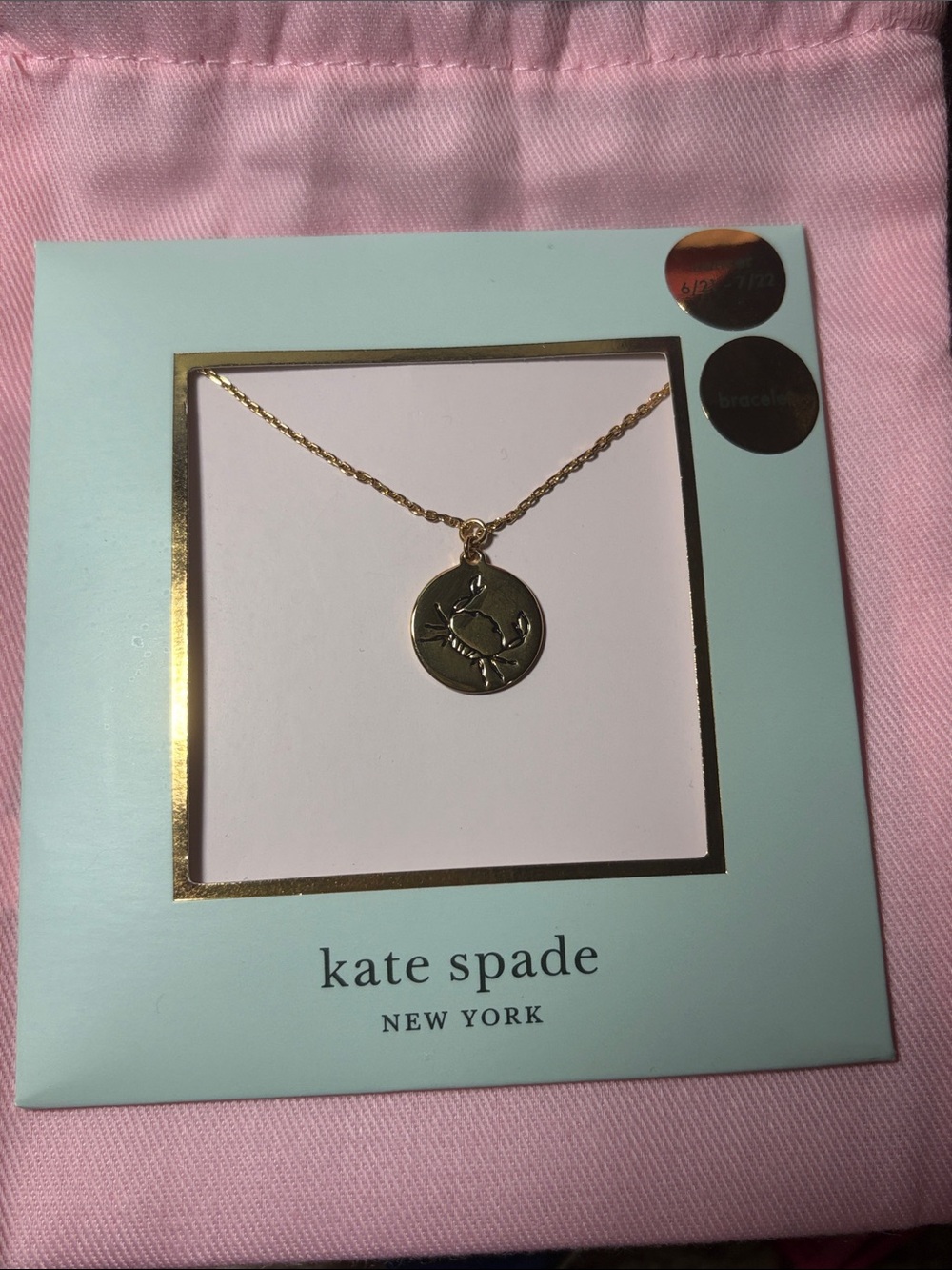 kate spade Gold Zodiac Cancer Pendant Bracelet